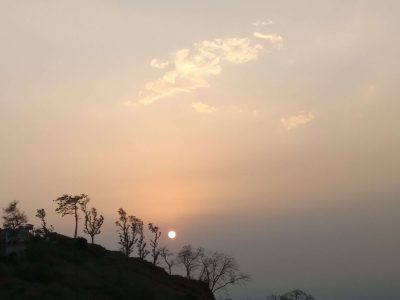 Sunset View from the ghat resort