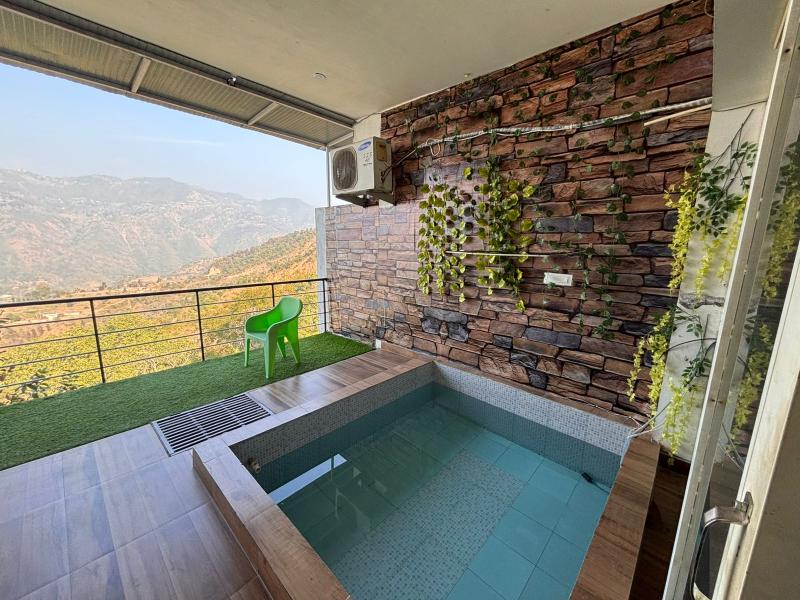 rooms with private pool in morni hills